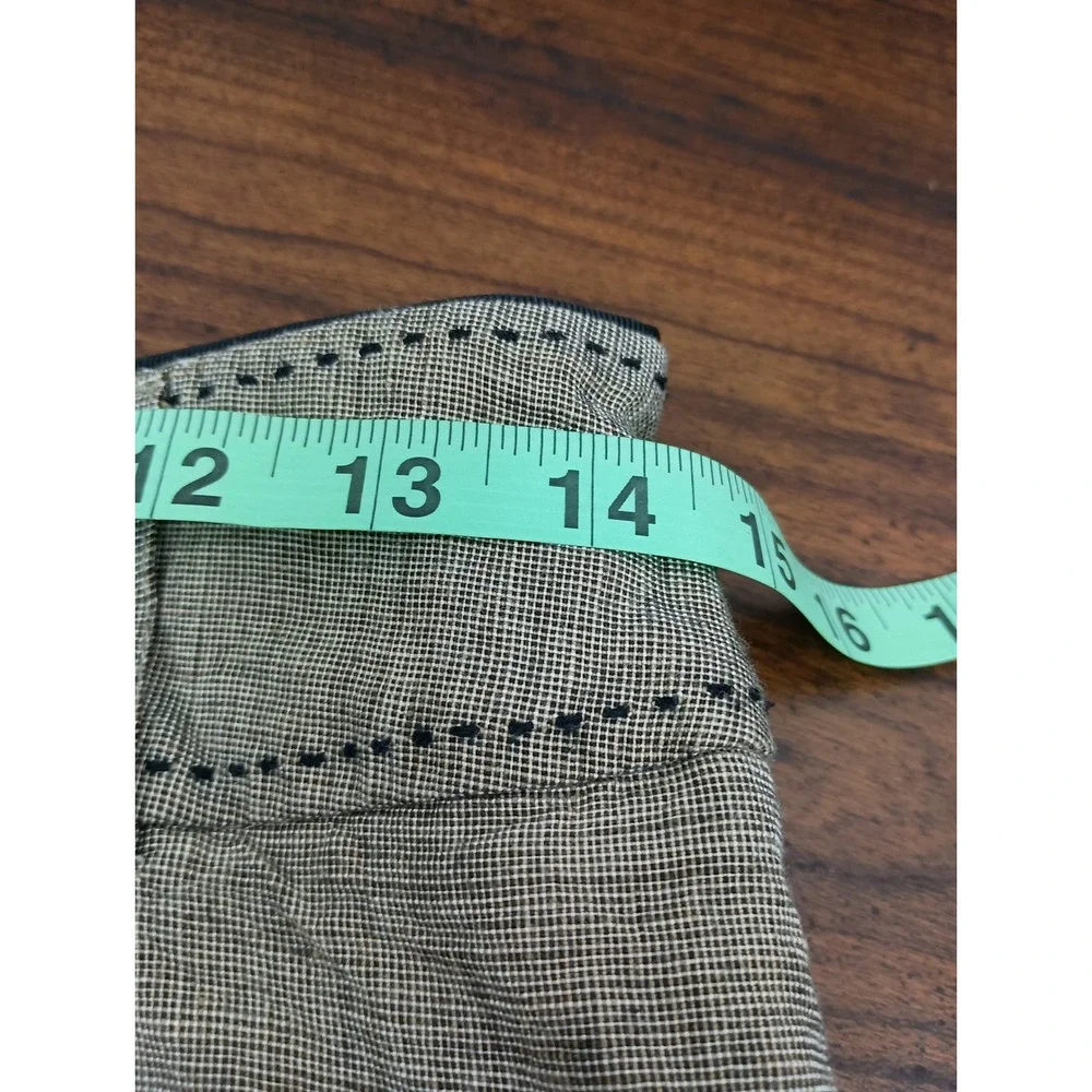 White house black market size 4 brown black linen midi skirt church formal work